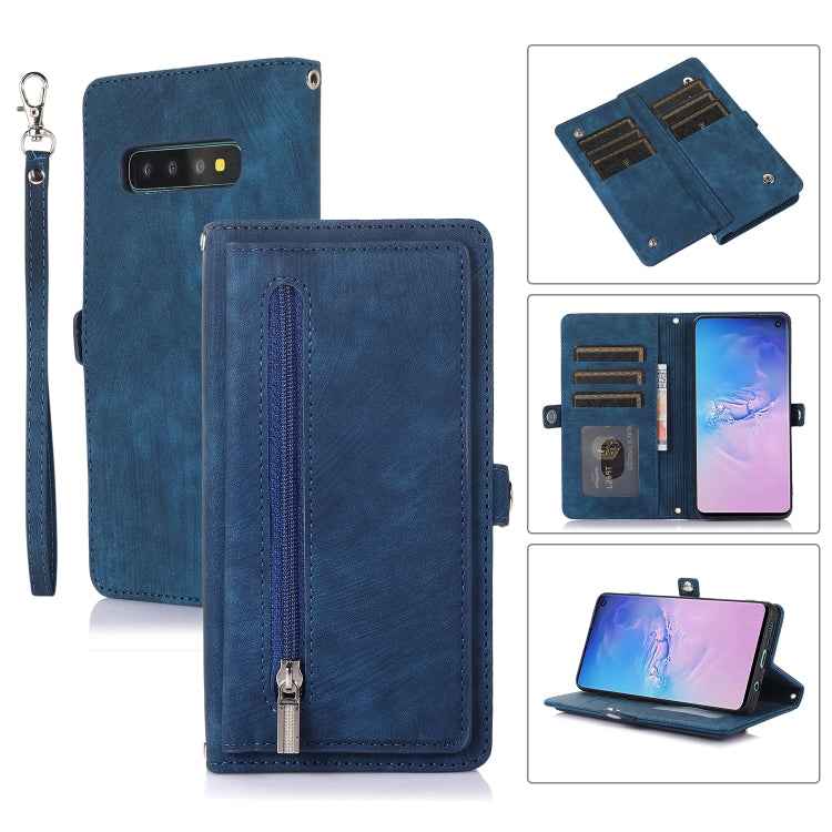 Zipper Card Slot Buckle Wallet Leather Phone Case