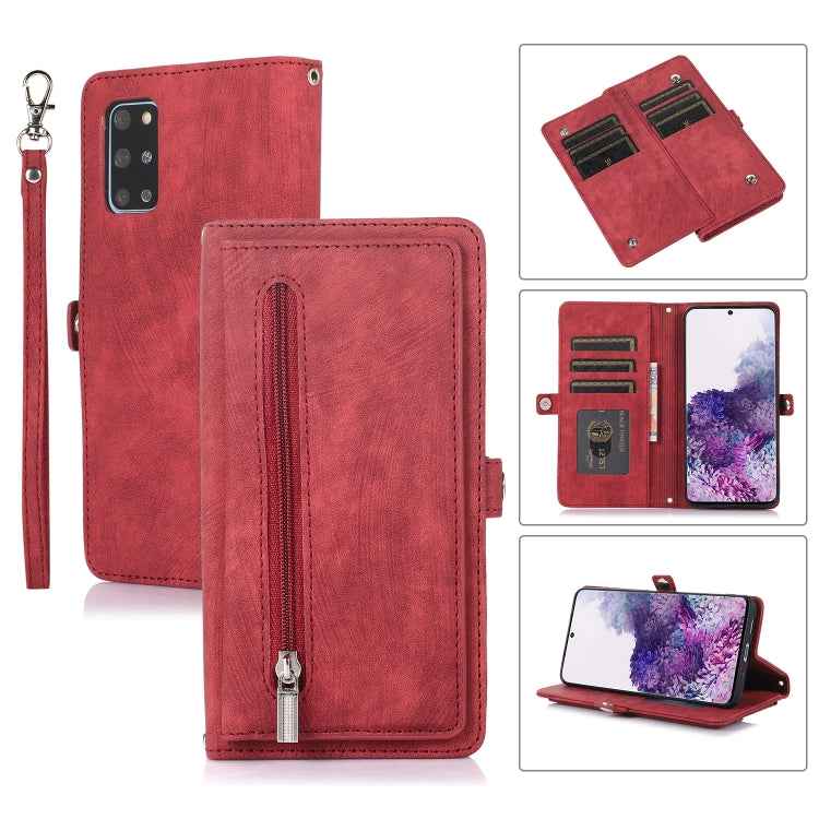 Zipper Card Slot Buckle Wallet Leather Phone Case