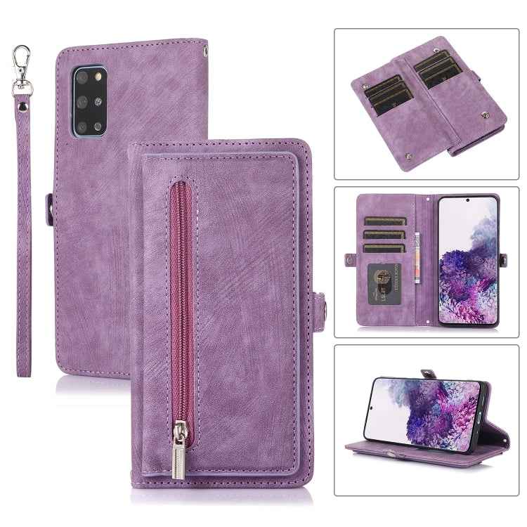 Zipper Card Slot Buckle Wallet Leather Phone Case