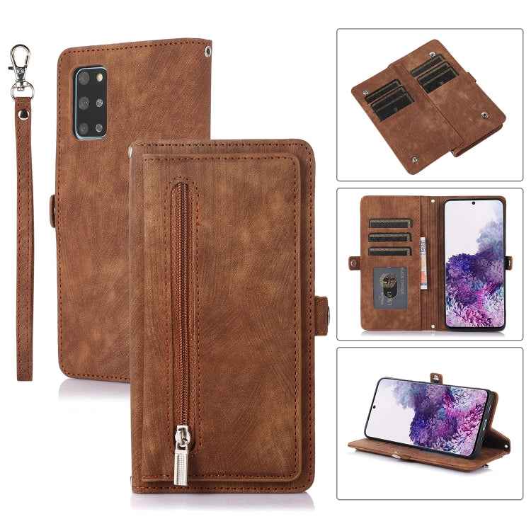 Zipper Card Slot Buckle Wallet Leather Phone Case