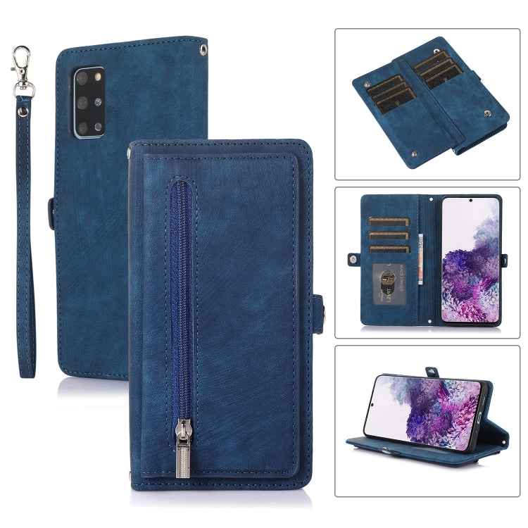 Zipper Card Slot Buckle Wallet Leather Phone Case