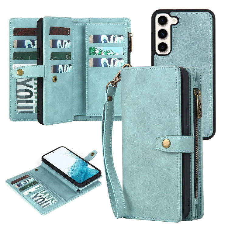 Zipper Wallet Magnetic Detachable Leather Phone Case, For Samsung Galaxy S23 5G, For Samsung Galaxy S23+ 5G, For Samsung Galaxy S23 Ultra 5G, For Samsung Galaxy S22 5G, For Samsung Galaxy S22+ 5G, For Samsung Galaxy S22 Ultra 5G, For Samsung Galaxy S21...