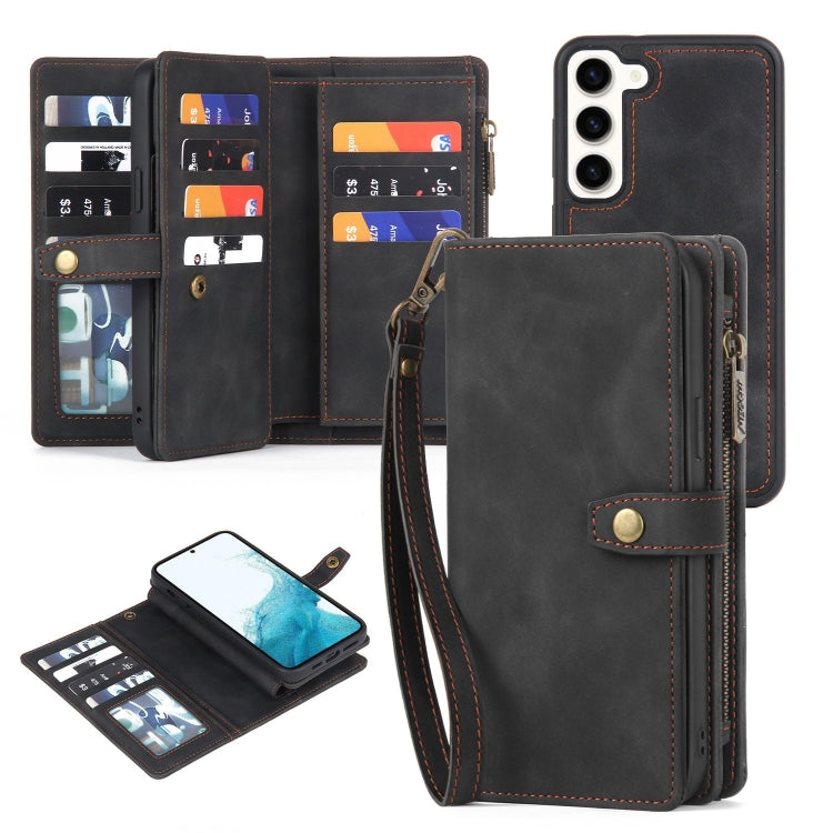 Zipper Wallet Magnetic Detachable Leather Phone Case, For Samsung Galaxy A22 5G, For Samsung Galaxy A32 5G, For Samsung Galaxy A32 4G, For Samsung Galaxy A33 5G, For Samsung Galaxy A42 5G, For Samsung Galaxy A50, For Samsung Galaxy A51 4G              ...