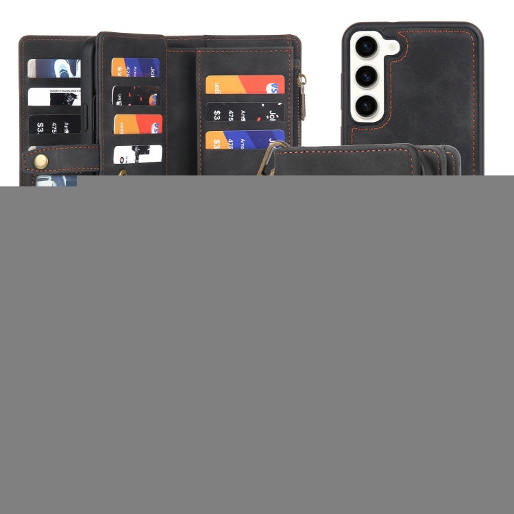 Zipper Wallet Magnetic Detachable Leather Phone Case, For Samsung Galaxy A22 5G, For Samsung Galaxy A32 5G, For Samsung Galaxy A32 4G, For Samsung Galaxy A33 5G, For Samsung Galaxy A42 5G, For Samsung Galaxy A50, For Samsung Galaxy A51 4G              ...