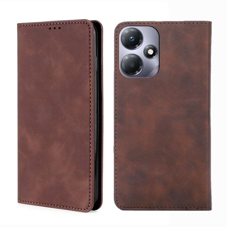 Skin Feel Magnetic Leather Phone Case, For Infinix Note 40 Pro 5G, For Infinix Note 40 4G, For Infinix Hot 40i, For Infinix Zero 30 4G, For Infinix Zero 30 5G, For Infinix GT 10 Pro 5G, For Infinix Hot 30 Play 4G, For Infinix Note 30 5G                ...