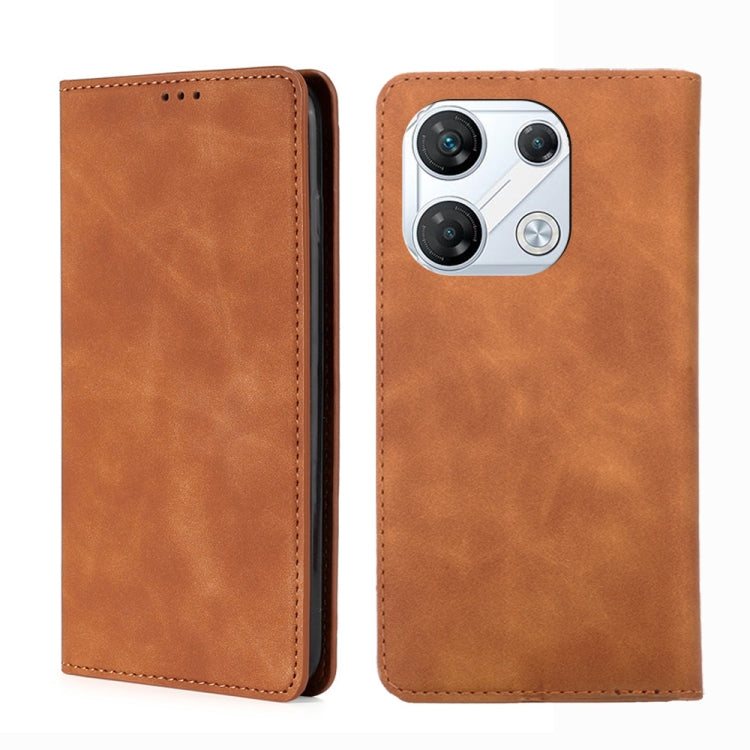 Skin Feel Magnetic Leather Phone Case, For Infinix Note 40 Pro 5G, For Infinix Note 40 4G, For Infinix Hot 40i, For Infinix Zero 30 4G, For Infinix Zero 30 5G, For Infinix GT 10 Pro 5G, For Infinix Hot 30 Play 4G, For Infinix Note 30 5G                ...