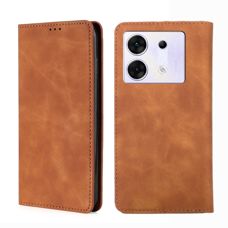 Skin Feel Magnetic Leather Phone Case, For Infinix Note 40 Pro 5G, For Infinix Note 40 4G, For Infinix Hot 40i, For Infinix Zero 30 4G, For Infinix Zero 30 5G, For Infinix GT 10 Pro 5G, For Infinix Hot 30 Play 4G, For Infinix Note 30 5G                ...