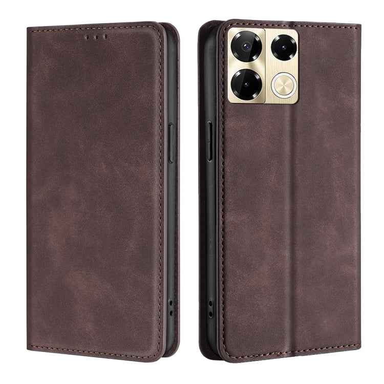 Skin Feel Magnetic Leather Phone Case, For Infinix Note 40 Pro 5G, For Infinix Note 40 4G, For Infinix Hot 40i, For Infinix Zero 30 4G, For Infinix Zero 30 5G, For Infinix GT 10 Pro 5G, For Infinix Hot 30 Play 4G, For Infinix Note 30 5G                ...