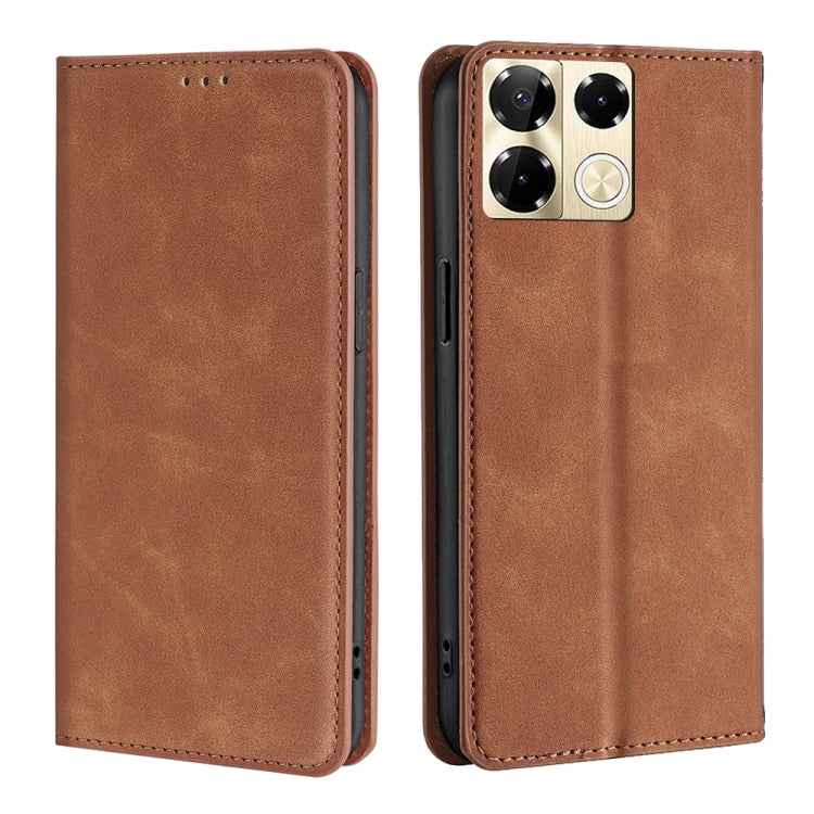 Skin Feel Magnetic Leather Phone Case, For Infinix Note 40 Pro 5G, For Infinix Note 40 4G, For Infinix Hot 40i, For Infinix Zero 30 4G, For Infinix Zero 30 5G, For Infinix GT 10 Pro 5G, For Infinix Hot 30 Play 4G, For Infinix Note 30 5G                ...