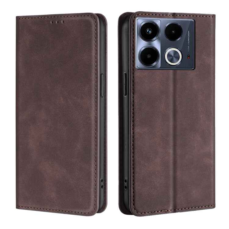 Skin Feel Magnetic Leather Phone Case, For Infinix Note 40 Pro 5G, For Infinix Note 40 4G, For Infinix Hot 40i, For Infinix Zero 30 4G, For Infinix Zero 30 5G, For Infinix GT 10 Pro 5G, For Infinix Hot 30 Play 4G, For Infinix Note 30 5G                ...