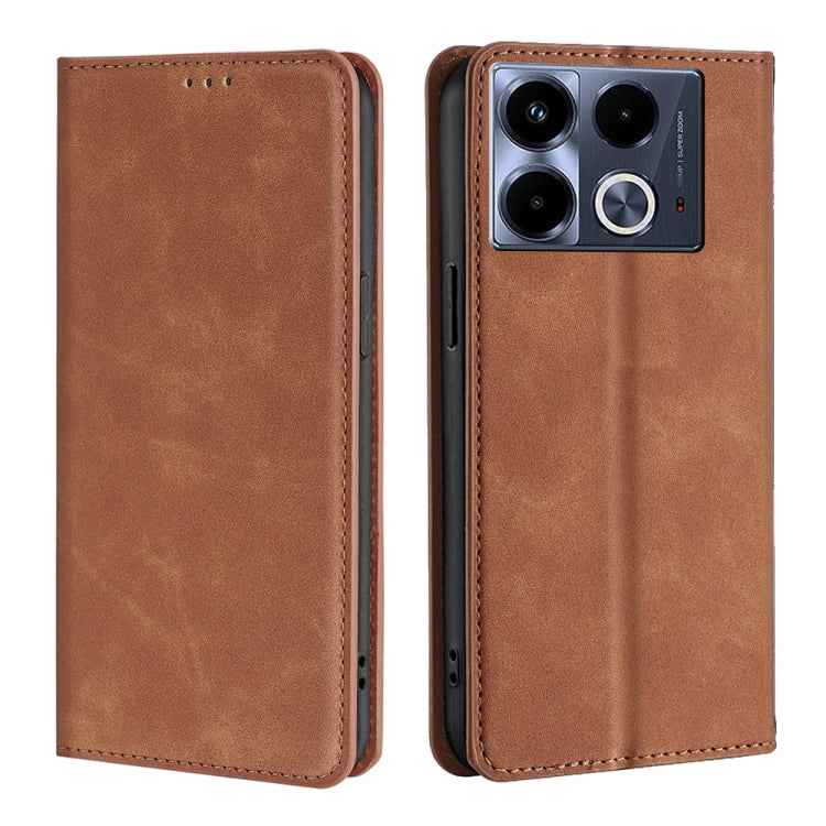 Skin Feel Magnetic Leather Phone Case, For Infinix Note 40 Pro 5G, For Infinix Note 40 4G, For Infinix Hot 40i, For Infinix Zero 30 4G, For Infinix Zero 30 5G, For Infinix GT 10 Pro 5G, For Infinix Hot 30 Play 4G, For Infinix Note 30 5G                ...