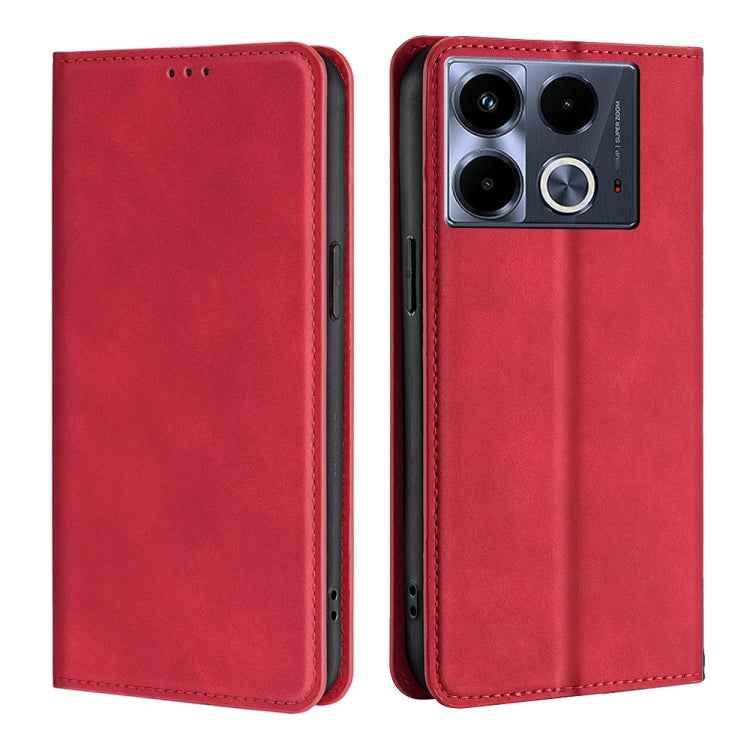 Skin Feel Magnetic Leather Phone Case, For Infinix Note 40 Pro 5G, For Infinix Note 40 4G, For Infinix Hot 40i, For Infinix Zero 30 4G, For Infinix Zero 30 5G, For Infinix GT 10 Pro 5G, For Infinix Hot 30 Play 4G, For Infinix Note 30 5G                ...