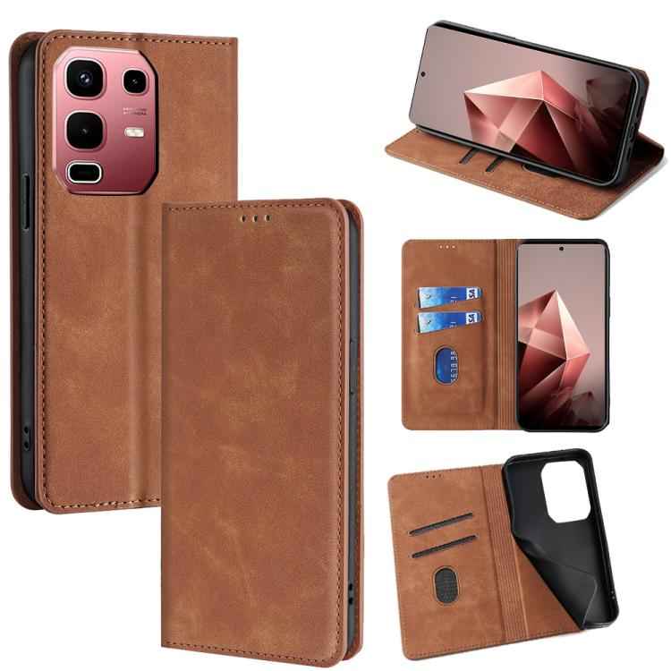 Skin Feel Magnetic Leather Phone Case, For Infinix Note 50s 5G, For Infinix Note 50x 5G, For Infinix Note 50 Pro+ 5G, For Infinix Note 50 4G, For Infinix Hot 50i 4G, For Infinix Hot 50 5G, For Infinix Zero 40 4G, For Infinix Note 40 5G                 ...