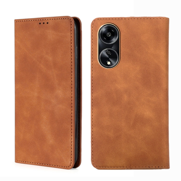 Skin Feel Magnetic Leather Phone Case, For OPPO Reno10 Pro+ 5G, For OPPO A1 5G