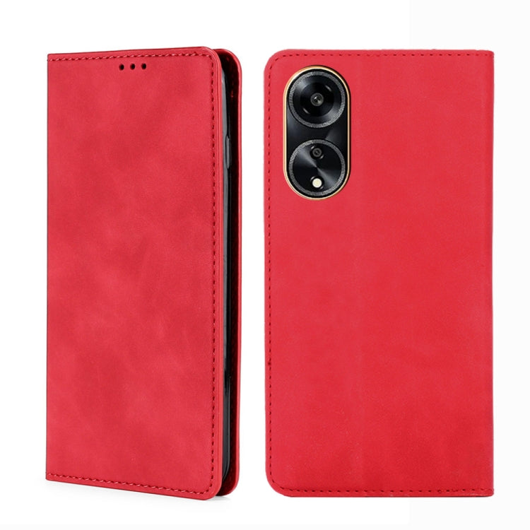 Skin Feel Magnetic Leather Phone Case, For OPPO Reno10 Pro+ 5G, For OPPO A1 5G