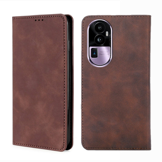 Skin Feel Magnetic Leather Phone Case, For OPPO Reno10 Pro+ 5G, For OPPO A1 5G