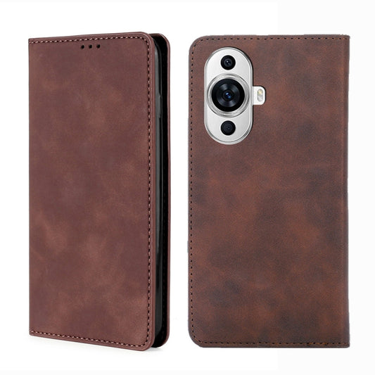 Skin Feel Magnetic Leather Phone Case, For Huawei nova 11 4G