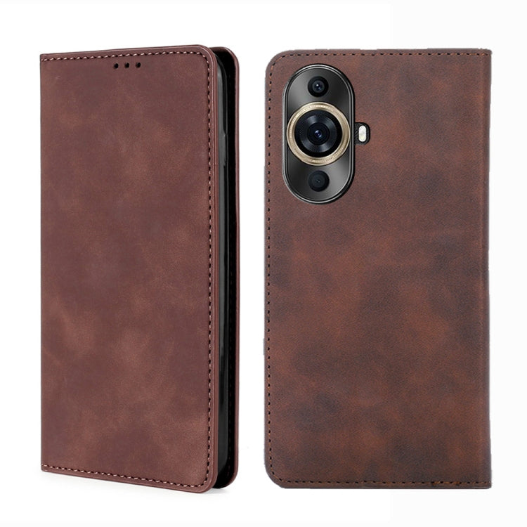 Skin Feel Magnetic Leather Phone Case, For Huawei Pura 70 Ultra, For Huawei nova 12i 4G, For Huawei Pura 70, For Huawei nova 12 5G, For Huawei Mate 60 Pro / Pro+, For Huawei Mate 60, For Huawei Enjoy 60 Pro / nova 11i, For Huawi Enjoy 60X              ...