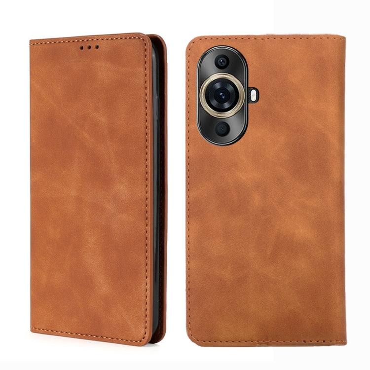 Skin Feel Magnetic Leather Phone Case, For Huawei Pura 70 Ultra, For Huawei nova 12i 4G, For Huawei Pura 70, For Huawei nova 12 5G, For Huawei Mate 60 Pro / Pro+, For Huawei Mate 60, For Huawei Enjoy 60 Pro / nova 11i, For Huawi Enjoy 60X              ...