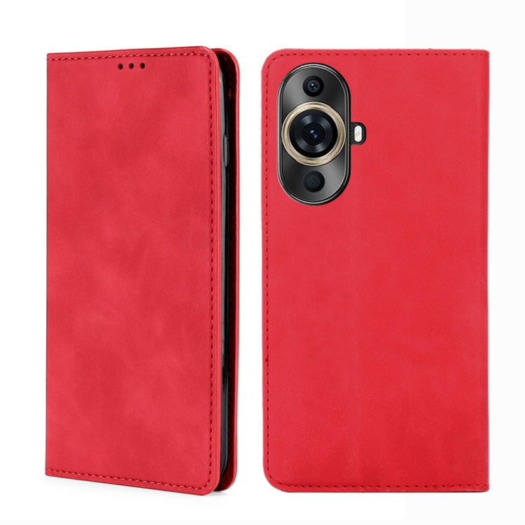 Skin Feel Magnetic Leather Phone Case, For Huawei Pura 70 Ultra, For Huawei nova 12i 4G, For Huawei Pura 70, For Huawei nova 12 5G, For Huawei Mate 60 Pro / Pro+, For Huawei Mate 60, For Huawei Enjoy 60 Pro / nova 11i, For Huawi Enjoy 60X              ...