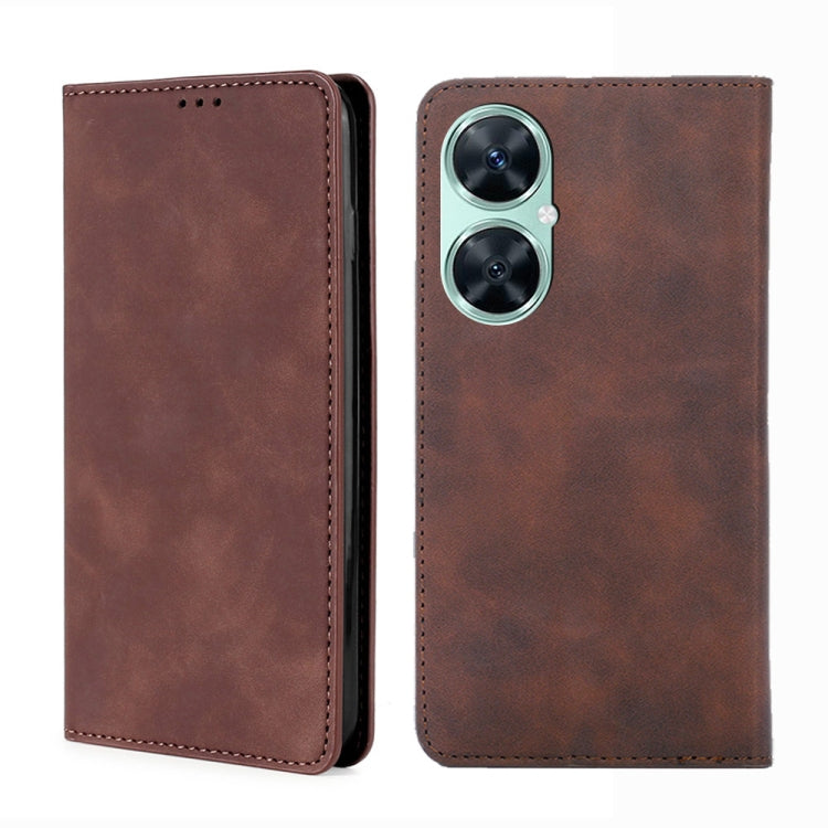Skin Feel Magnetic Leather Phone Case, For Huawei Pura 70 Ultra, For Huawei nova 12i 4G, For Huawei Pura 70, For Huawei nova 12 5G, For Huawei Mate 60 Pro / Pro+, For Huawei Mate 60, For Huawei Enjoy 60 Pro / nova 11i, For Huawi Enjoy 60X              ...
