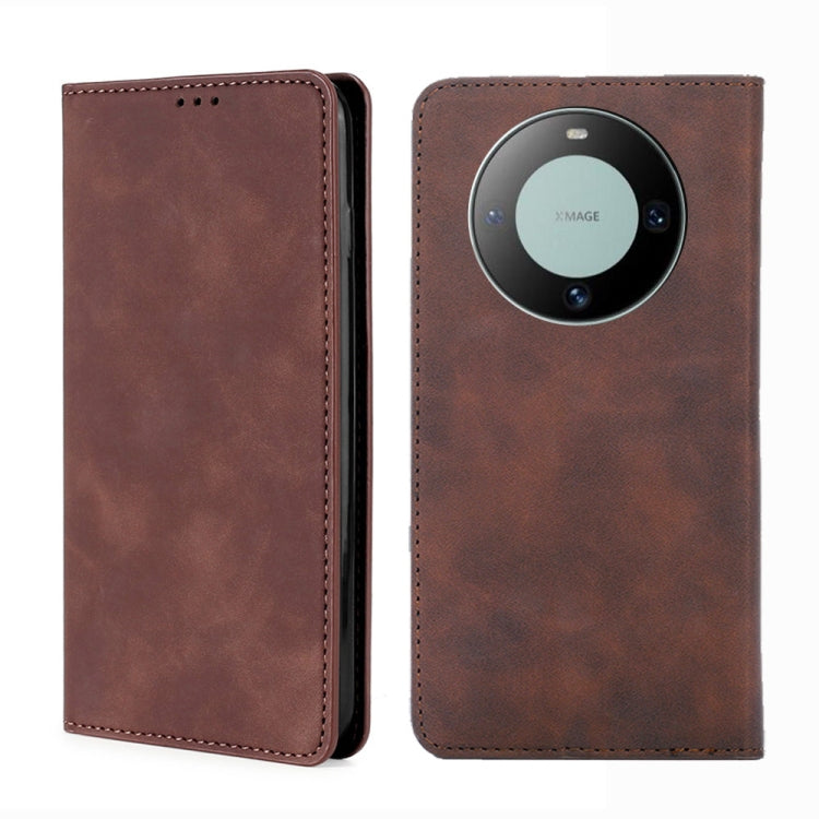 Skin Feel Magnetic Leather Phone Case, For Huawei Pura 70 Ultra, For Huawei nova 12i 4G, For Huawei Pura 70, For Huawei nova 12 5G, For Huawei Mate 60 Pro / Pro+, For Huawei Mate 60, For Huawei Enjoy 60 Pro / nova 11i, For Huawi Enjoy 60X              ...