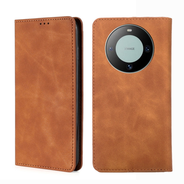Skin Feel Magnetic Leather Phone Case, For Huawei Pura 70 Ultra, For Huawei nova 12i 4G, For Huawei Pura 70, For Huawei nova 12 5G, For Huawei Mate 60 Pro / Pro+, For Huawei Mate 60, For Huawei Enjoy 60 Pro / nova 11i, For Huawi Enjoy 60X              ...