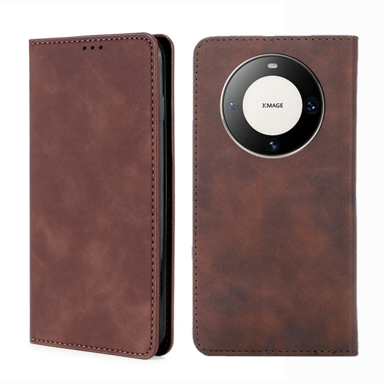 Skin Feel Magnetic Leather Phone Case, For Huawei Pura 70 Ultra, For Huawei nova 12i 4G, For Huawei Pura 70, For Huawei nova 12 5G, For Huawei Mate 60 Pro / Pro+, For Huawei Mate 60, For Huawei Enjoy 60 Pro / nova 11i, For Huawi Enjoy 60X              ...