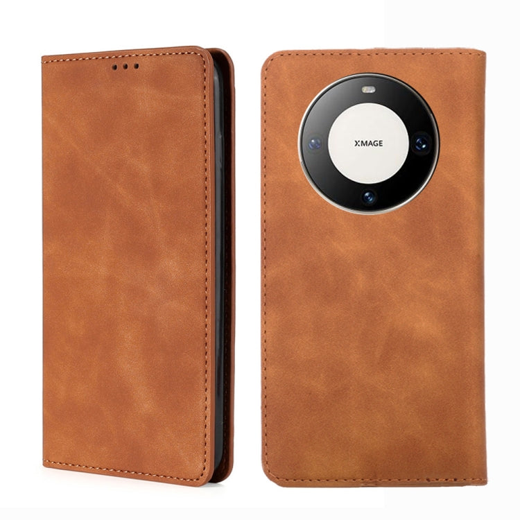 Skin Feel Magnetic Leather Phone Case, For Huawei Pura 70 Ultra, For Huawei nova 12i 4G, For Huawei Pura 70, For Huawei nova 12 5G, For Huawei Mate 60 Pro / Pro+, For Huawei Mate 60, For Huawei Enjoy 60 Pro / nova 11i, For Huawi Enjoy 60X              ...