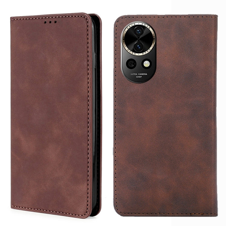 Skin Feel Magnetic Leather Phone Case, For Huawei Pura 70 Ultra, For Huawei nova 12i 4G, For Huawei Pura 70, For Huawei nova 12 5G, For Huawei Mate 60 Pro / Pro+, For Huawei Mate 60, For Huawei Enjoy 60 Pro / nova 11i, For Huawi Enjoy 60X              ...