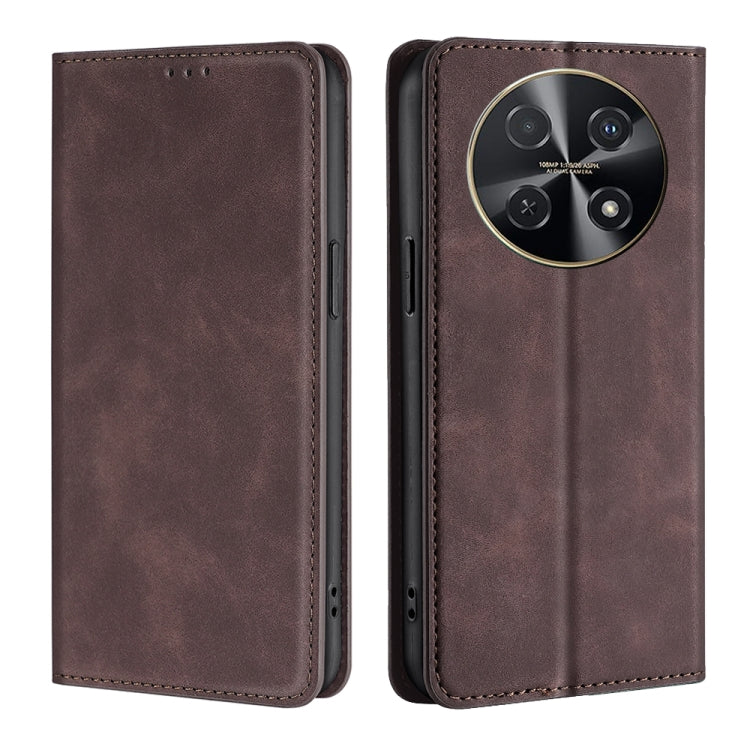 Skin Feel Magnetic Leather Phone Case, For Huawei Pura 70 Ultra, For Huawei nova 12i 4G, For Huawei Pura 70, For Huawei nova 12 5G, For Huawei Mate 60 Pro / Pro+, For Huawei Mate 60, For Huawei Enjoy 60 Pro / nova 11i, For Huawi Enjoy 60X              ...