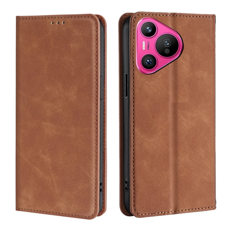Skin Feel Magnetic Leather Phone Case, For Huawei Pura 70 Ultra, For Huawei nova 12i 4G, For Huawei Pura 70, For Huawei nova 12 5G, For Huawei Mate 60 Pro / Pro+, For Huawei Mate 60, For Huawei Enjoy 60 Pro / nova 11i, For Huawi Enjoy 60X              ...