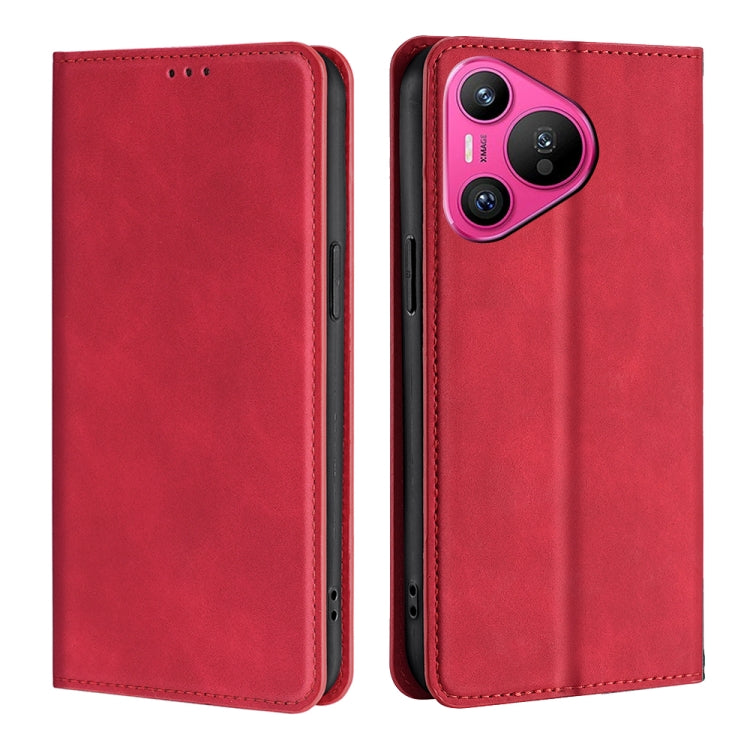Skin Feel Magnetic Leather Phone Case, For Huawei Pura 70 Ultra, For Huawei nova 12i 4G, For Huawei Pura 70, For Huawei nova 12 5G, For Huawei Mate 60 Pro / Pro+, For Huawei Mate 60, For Huawei Enjoy 60 Pro / nova 11i, For Huawi Enjoy 60X              ...