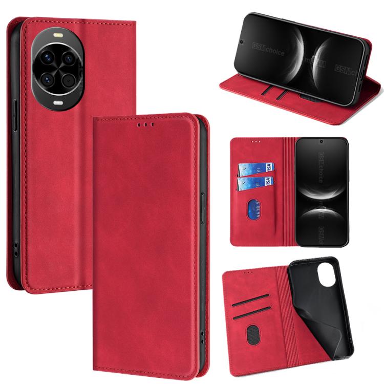 Skin Feel Magnetic Leather Phone Case, For Huawei nova 15 Ultra, For Huawei nova 15 Pro, For Huawei nova 15, For Huawei Mate 80 Pro Max 5G, For Huawei Mate 80 5G, For Huawei nova 14 Ultra 5G, For Huawei nova 14 Pro 5G, For Huawei nova 14 5G            ...