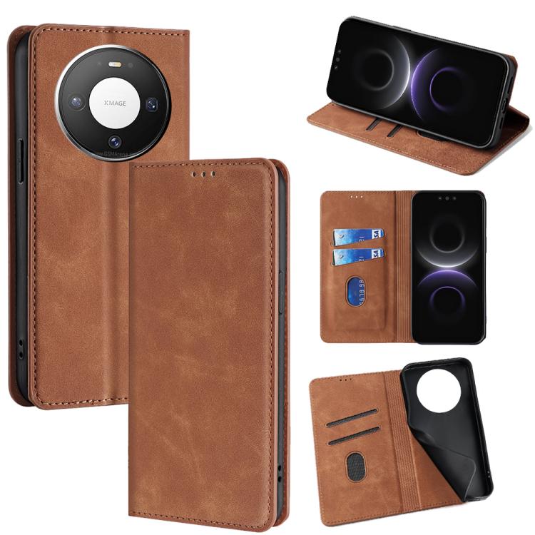 Skin Feel Magnetic Leather Phone Case, For Huawei nova 15 Ultra, For Huawei nova 15 Pro, For Huawei nova 15, For Huawei Mate 80 Pro Max 5G, For Huawei Mate 80 5G, For Huawei nova 14 Ultra 5G, For Huawei nova 14 Pro 5G, For Huawei nova 14 5G            ...