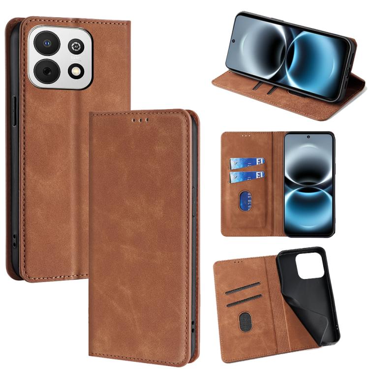 Skin Feel Magnetic Leather Phone Case, For Huawei Enjoy 90 Pro Max 5G, For Huawei Enjoy 90 Plus 5G, For Huawei nova 15 Ultra, For Huawei nova 15 Pro, For Huawei nova 15, For Huawei Mate 80 Pro Max 5G, For Huawei Mate 80 5G, For Huawei nova 14 Ultra 5G ...