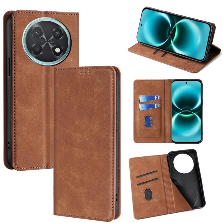 Skin Feel Magnetic Leather Phone Case, For Huawei Enjoy 90 Pro Max 5G, For Huawei Enjoy 90 Plus 5G, For Huawei nova 15 Ultra, For Huawei nova 15 Pro, For Huawei nova 15, For Huawei Mate 80 Pro Max 5G, For Huawei Mate 80 5G, For Huawei nova 14 Ultra 5G ...