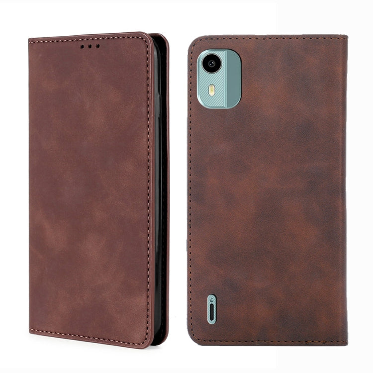 Skin Feel Magnetic Leather Phone Case, For Nokia G42 5G, For Nokia C12, For Nokia C22, For Nokia C32, For Nokia G11 Plus, For Nokia C300 4G US Version, For Nokia C110 4G, For Nokia C02 TA-1522