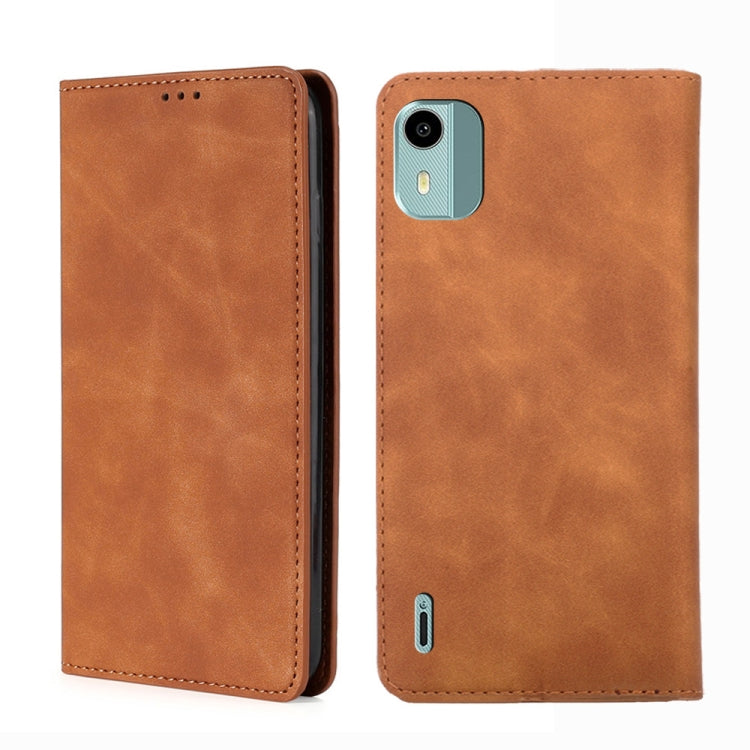 Skin Feel Magnetic Leather Phone Case, For Nokia G42 5G, For Nokia C12, For Nokia C22, For Nokia C32, For Nokia G11 Plus, For Nokia C300 4G US Version, For Nokia C110 4G, For Nokia C02 TA-1522
