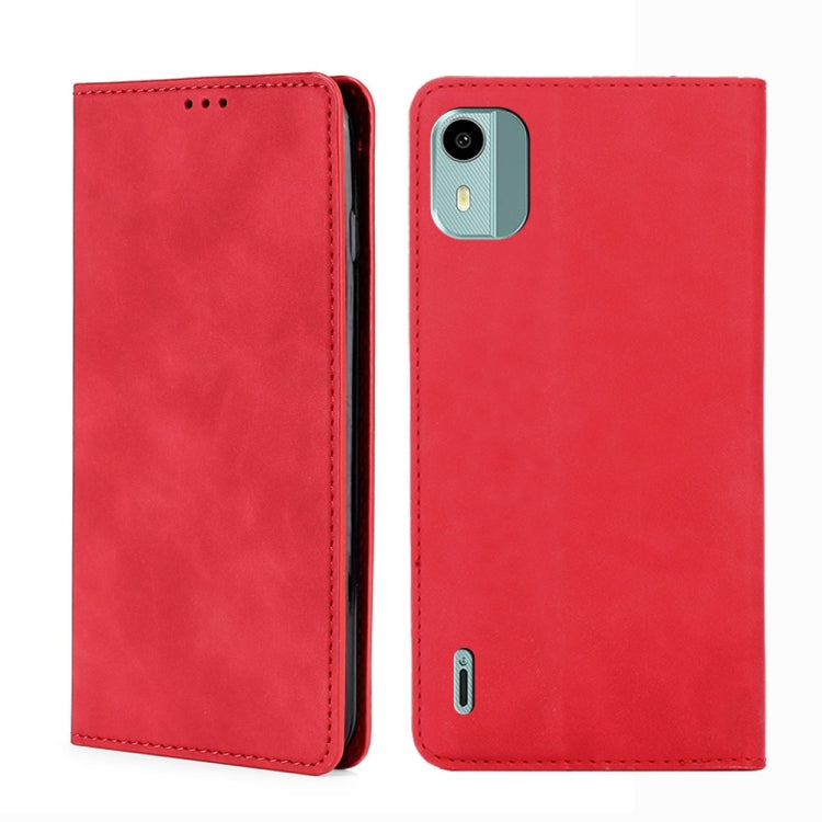 Skin Feel Magnetic Leather Phone Case, For Nokia G42 5G, For Nokia C12, For Nokia C22, For Nokia C32, For Nokia G11 Plus, For Nokia C300 4G US Version, For Nokia C110 4G, For Nokia C02 TA-1522