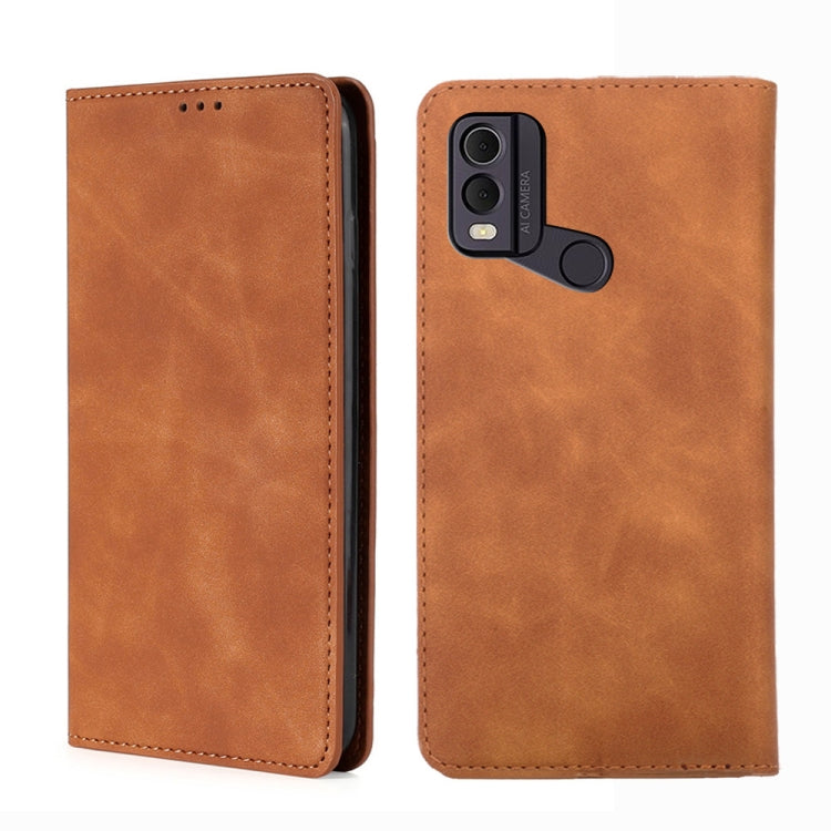 Skin Feel Magnetic Leather Phone Case, For Nokia G42 5G, For Nokia C12, For Nokia C22, For Nokia C32, For Nokia G11 Plus, For Nokia C300 4G US Version, For Nokia C110 4G, For Nokia C02 TA-1522