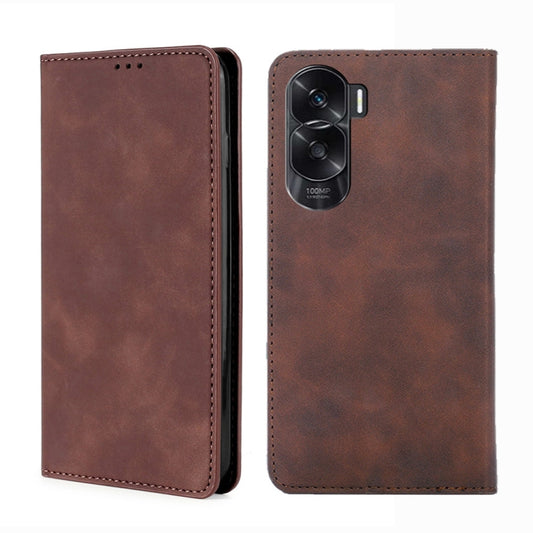 Skin Feel Magnetic Leather Phone Case, For Honor X50i 5G / 9 Lite