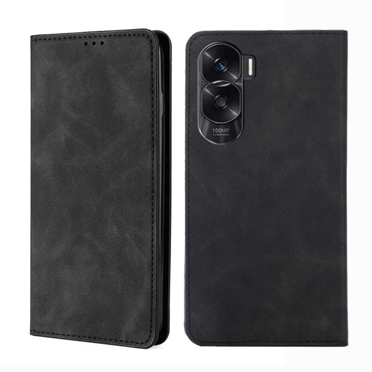 Skin Feel Magnetic Leather Phone Case, For Honor X50i 5G / 9 Lite