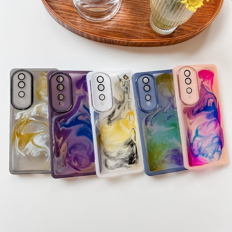 Oil Painting Electroplating TPU Phone Case, For Honor 80 Pro, For Honor 80 SE