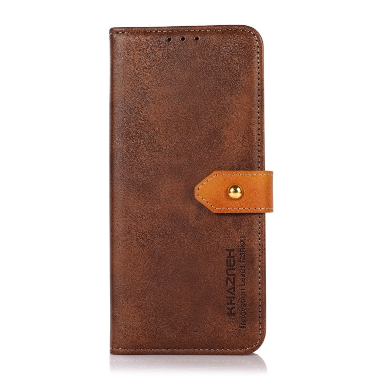 KHAZNEH Cowhide Texture Flip Leather Phone Case