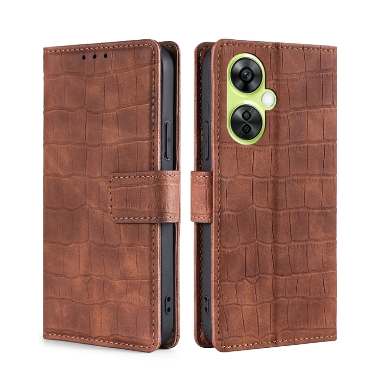 Skin Feel Crocodile Magnetic Clasp Leather Phone Case