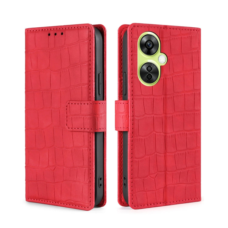 Skin Feel Crocodile Magnetic Clasp Leather Phone Case
