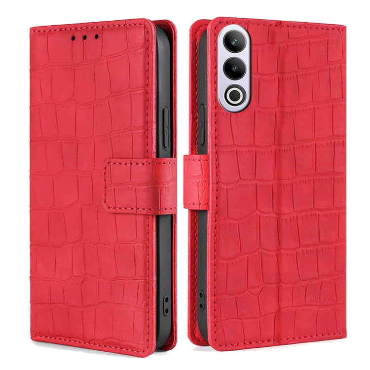 Skin Feel Crocodile Magnetic Clasp Leather Phone Case