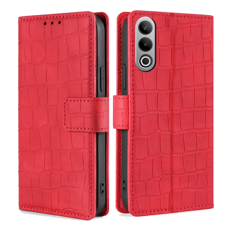 Skin Feel Crocodile Magnetic Clasp Leather Phone Case