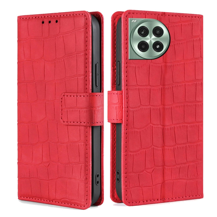 Skin Feel Crocodile Magnetic Clasp Leather Phone Case